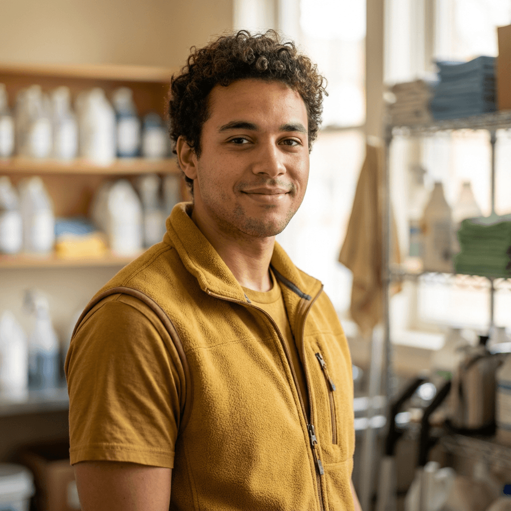 James Robinson preparing healthy meals